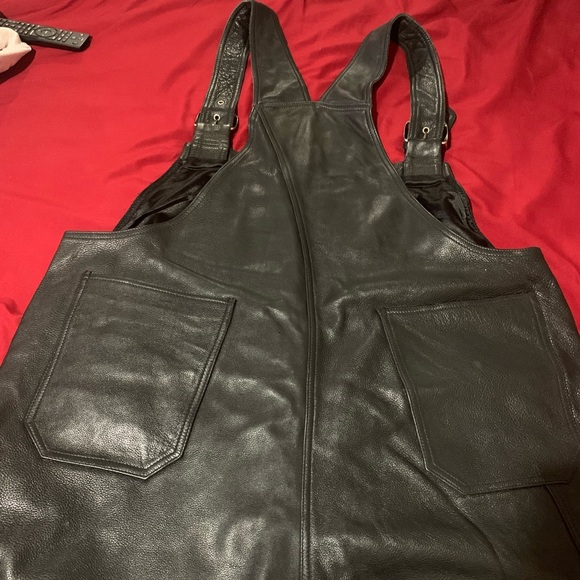 MENS POWER SOURCE LEATHER JUMPSUIT LIKE NEW ITS A FARMER - Picture 2 of 14
